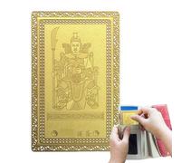 Anno del Cavallo Tai Sui Card | 2026 Tai Sui Carta di Rame | Collezione Tesoro Tradizione Cinese Buddha Per Anno Del Cavallo Decorazione Casa Benedizione Portafortuna Per Interni
