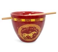 Anno Del Cavallo Zodiacale Cinese Ciotola Da Ramen Da 16 Once E Set Di Bacchette