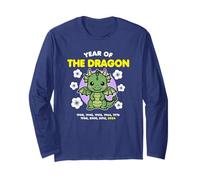 Anno del Drago 2024 Zodiaco Cinese Capodanno Kawaii Maglia a Manica