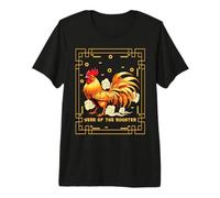 Anno del Gallo Zodiaco Cinese Oroscopo Cinese Maglietta Premium
