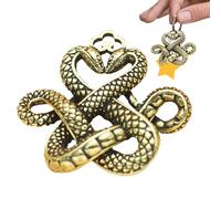Anno del nodo di serpente, ciondolo serpente cinese di Capodanno | ornamento doppio serpente anno cinese portafortuna - ciondolo souvenir da collezione cinese capodanno per interni di voiur