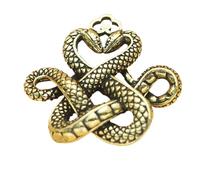 Anno del serpente - Ciondolo portafortuna anno lunare cinese, ornamento doppio serpente, ricordo da collezione per il capodanno cinese, per scuola, interni auto, portachiavi, casa