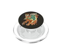 Anno del Serpente Zodiaco Cinese Kanji Serpente Fuoco Retro PopSockets PopGrip per MagSafe