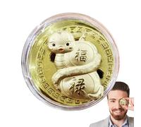 Anno della moneta del serpente, moneta cinese del serpente,Moneta portafortuna cinese | La moneta commemorativa 'anno del serpente cinese 2025 attira buona
