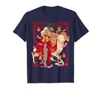 Anno della Pecora Zodiaco Anime Strega Compleanno Donne Nere Maglietta