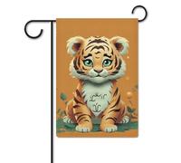 Anno della tigre divertente bandiera tigre 30,5 x 45,7 cm poliestere double face bandiere da giardino bandiere di benvenuto banner decorazione esterna per cortile portico prato