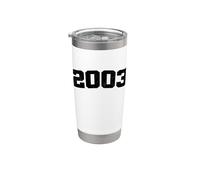 Anno di compleanno vintage 2003, stile vintage Bicchiere termico in acciaio inox doppia parete