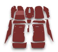 Annodati Set Tappetini per Mercedes-Benz W201 Risparmiatori di Tacco Rosso Scuro