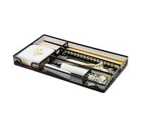Annova Vassoio organizer per cassetti da scrivania, per organizzare l'ufficio, rete metallica, accessori e forniture per ufficio (Black)
