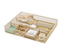 Annova Vassoio organizer per cassetti da scrivania, per organizzazione dell'ufficio, rete metallica, accessori e forniture per ufficio (Gold)