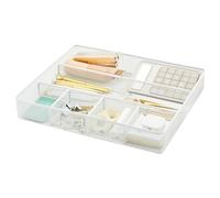 Annova Vassoio organizer per cassetti da scrivania, per organizzazione dell'ufficio, rete metallica, accessori e forniture per ufficio (White)