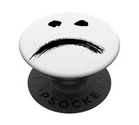Annoyed Sad Face - Minimal Black Drawing PopSockets PopGrip Adesivo