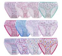 Anntry Bambini Ragazze mutandine12 Pezzi Bambini Casuale Mutandine Bambino in Cotone Morbido Slip Biancheria Intima età 2-12 Anni (9-10 Anni, F1-Mutandine-Casuale 12 Pezzi)