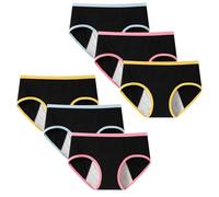 Anntry Biancheria Intima di Cotone per Ragazze Adolescenti Pantaloni per Il Periodo mestruale Mutandine a Prova di perdite Mutandine Solide a Vita Media per Adolescenti dai 10 ai 18 Anni