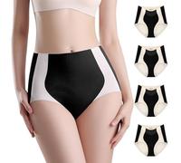 Anntry Intimo a Vita Alta per Donna Mutandine Contenitive Leggere Senza Cuciture No Show No Crimp Butt Lifting Mutandine Confezione da 4