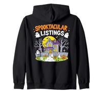 Annunci Spooktacular Divertente Agente immobiliare Halloween Felpa con Cappuccio