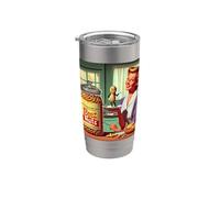Annuncio della casalinga della metà del secolo di Deez Jar of Nuts Bicchiere termico in acciaio inox doppia parete