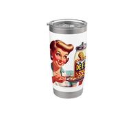 Annuncio della casalinga della metà del secolo di Deez Jar of Nuts Bicchiere termico in acciaio inox doppia parete