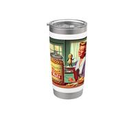 Annuncio della casalinga della metà del secolo di Deez Jar of Nuts Bicchiere termico in acciaio inox doppia parete