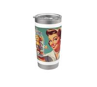 Annuncio della casalinga della metà del secolo di Deez Jar of Nuts Bicchiere termico in acciaio inox doppia parete