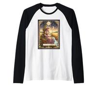Annuncio di Gravidanza Accogliente Tarocchi Carta Baby Showers New Mom Maglia con Maniche Raglan