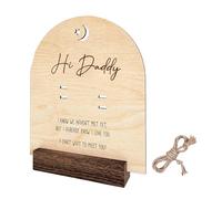 Annuncio di gravidanza - Cartello ricordo del test di gravidanza papà con lettere | Oggetti di scena creativi per l'annuncio del bambino in legno, annuncio di gravidanza per il marito, annun