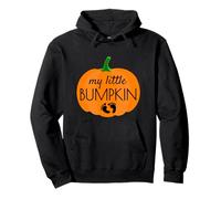 Annuncio di Gravidanza di Halloween My Little Bumpkin Pumpkin Felpa con Cappuccio
