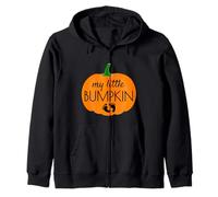 Annuncio di Gravidanza di Halloween My Little Bumpkin Pumpkin Felpa con Cappuccio