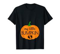 Annuncio di gravidanza di Halloween My Little Bumpkin Pumpkin Maglietta