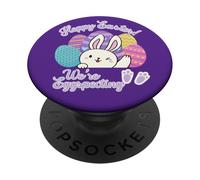 Annuncio di gravidanza Hoppy Easter We're Eggspecting Egg PopSockets PopGrip Adesivo