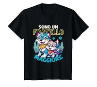 Annuncio Gravidanza Sono Un Fratello Maggiore 2026 Maglietta, Bambini, Nero, 3 Anni