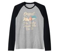 Annuncio sulla vita dei genitori a sorpresa umoristica del bambino non pianificato Maglia con Maniche Raglan