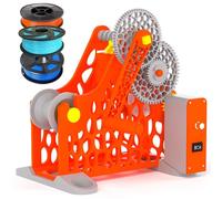 Annuod Avvolgitore Elettrico/Manuale per Bobine, per Filamenti 3D, Anti-groviglio, Design Modulare Rimovibile, Cuscinetto Portafilo da 1 kg, con Motore 6 W, per per Stampa(Orange,Electric)