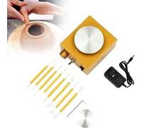 Annuod Mini Tornio Elettrico per Ceramica, 2000 Giri/min E Piattelli da 10/6,5 Cm, Macchina per con Piattello Girevole Strumenti di Modellatura per Negozi Fai Te Dedicati alla