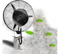 Annuod Ventilatore oscillante da parete, ventilatore nebulizzatore industriale a 3 velocità con nebbia regolabile, a per fabbrica(71cm/28in)