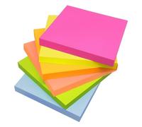 Annvchi foglietti adesivi, 76 mm x 76 mm, 6 colori, 100 fogli per colore, Sticky Notes, foglietti adesivi, facili da scrivere e incollare, riutilizzabili, adatti per casa, scuola e ufficio