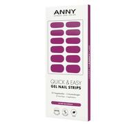 ANNY Gel Nail Strips - Pellicola UV per unghie da incollare con lampada UV, durevole e senza schegge, facile da usare, colore: Berrylicious - Viola bacca - N. 41