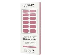 ANNY Gel Nail Strips - Pellicola UV per unghie da incollare con lampada UV, resistente e infrangibile, facile da usare, colore: say yes - Rosa fumoso n. 35