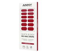 ANNY Gel Nail Strips - Pellicola UV per unghie da incollare con lampada UV, resistente e infrangibile, facile da usare, colore: caldo & spicy - rosso opaco - n. 54