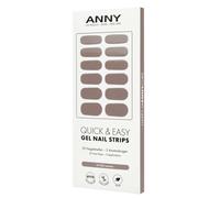 ANNY Gel Nail Strips - Pellicola UV per unghie da incollare con lampada UV, resistente e infrangibile, facile da usare, colore: mocha - delicato marrone moka - n. 22