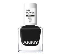 ANNY Gel Power Nail Polish - Smalto gel colorato senza lampada UV brillante e resistente fino a 12 giorni, resistente alle schegge e ai graffi, colore: Paint it Black - nero laccato profondo - 8 ml