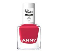 ANNY Gel Power Nail Polish - Smalto gel colorato senza lampada UV, brillantezza brillante e durata fino a 12 giorni, resistente alle schegge e ai graffi, colore: Just Passion - rosso lampone brillante