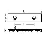 Anodo a bullone 3800 g - 1 PZ Osculati - 43.920.04 - 4392004
