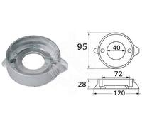 ANODO A COLLARE TIPO VOLVO PER SAIL DRIVE 120 ZINCO MS043529000