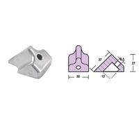 ANODO A PLACCA JOHNSON - EVINRUDE - Anodo a placca. Serie: Johnson 4 - 7.5 HP. E