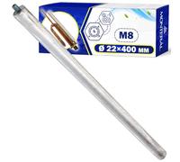 Anodo di magnesio per caldaia M8 Ø 22x400 mm - Garanzia 10 Anni - MONTERAL