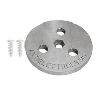 Anodo di zinco per piscina di acqua salata, piastra di prevenzione della degradazione, 8,9 x 8,9 x 0,9 cm, di pompaggio, blocco attrezzature durevole, accessorio antiruggine per interni