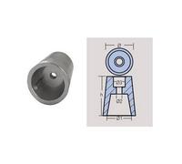 ANODO OGIVA IN MAGNESIO MM 45 RADICE ASSE 1 PEZZO ACCESSORI BARCA NAUTICA