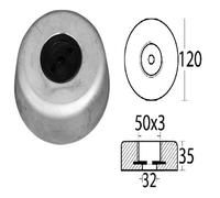 ANODO POPPA A SCOMPARSA D MM 120 H 35 ZINCO ACCESSORI NAUTICA
