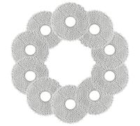 ANOMM 10 Pezzi Panni Mocio Compatibili con ECOVACS DEEBOT T30 Pro Omni/T30S PRO/T50/N30 PRO Omni/Xiaomi Mijia 1S, Mocio in Microfibra, Resistente e Antimacchia, Mop Riutilizzabile e Lavabili (Grigio)